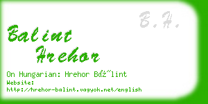 balint hrehor business card